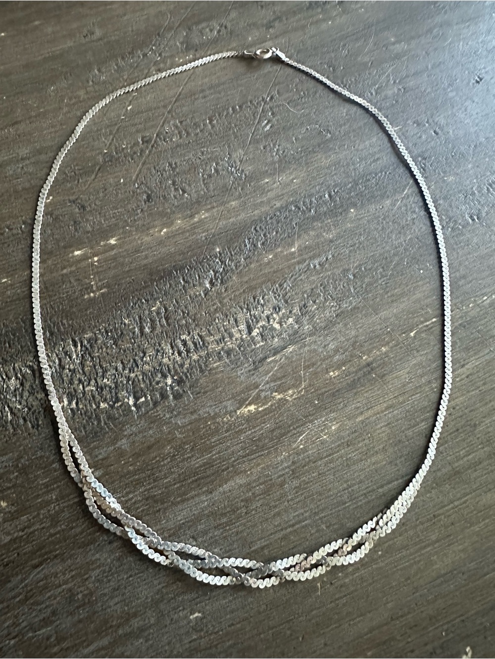 VTG 80’s Sterling Silver Twisted Chain Necklace